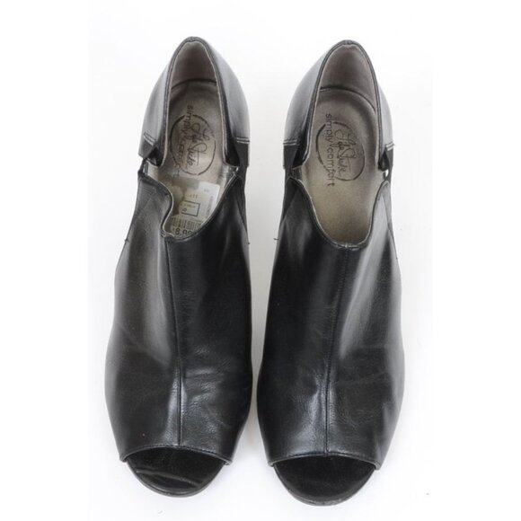 Life Stride Constance Women's 10 Black Vegan Leather Shootie Bootie Heel Pumps - Picture 2 of 9